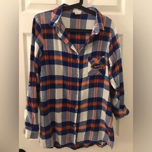 Concepts Sports Woman’s Florida Gators Flannel Shirt Large